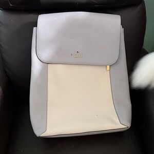 Kate Spade Elegant Gray and Cream Backpack